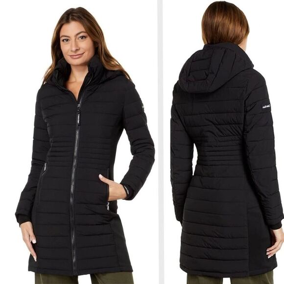 Calvin Klein Infinite Stretch Puffer Parka Jacket Black Size XL